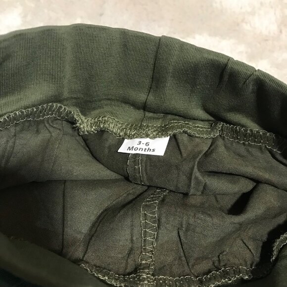 Daddys Boy Baby Boys Camo Set With Hat 3-6 Months Long Sleeve Army Green - Picture 9 of 13